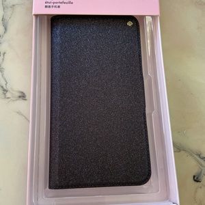 Kate spade iPhone XR glitter wrap folio case NIB